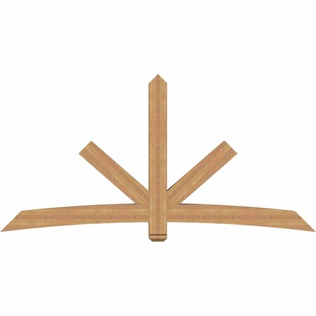 Ekena Millwork Alberta Smooth Timber Gable Bracket, Western Red Cedar, 96"W x 48"H x 5 1/2"D x 5 1/2"F, 12/12 Pitch GBW096X48X0606ALB00SWR